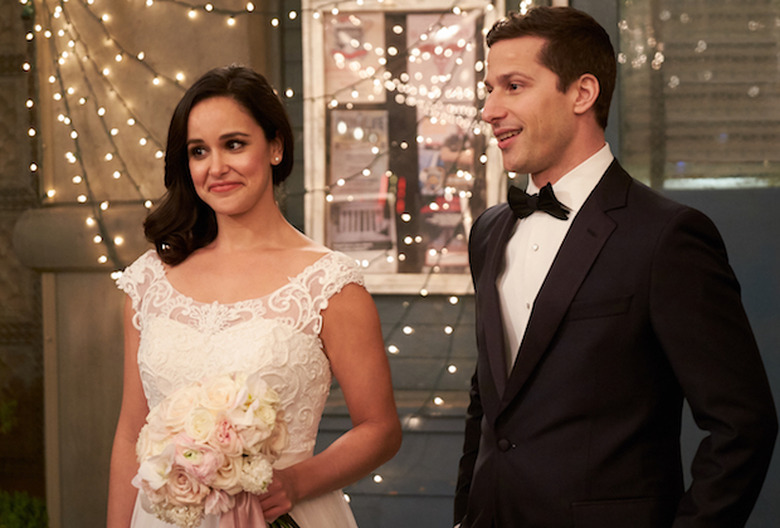 brooklyn nine nine season 5 finale jake amy wedding
