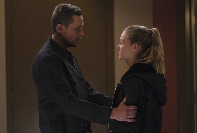 Jesse Lee Soffer and Tracy Spiridakos in Chicago P.D.