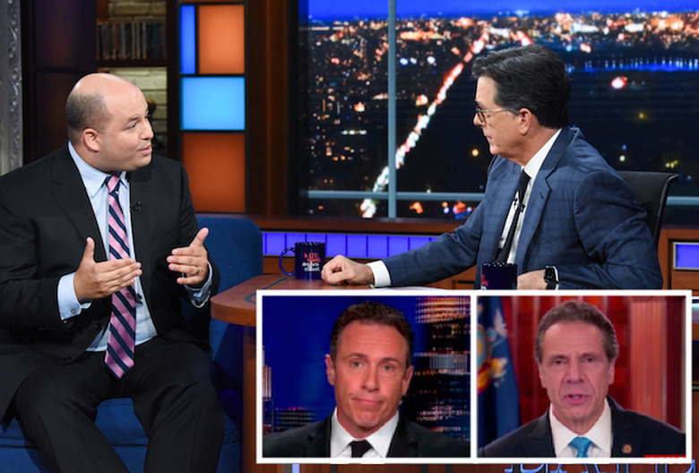Brian Stelter on Colbert discussing Cuomo