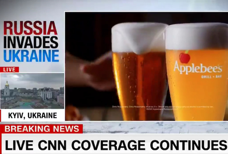 CNN Ukraine Applebees Ads