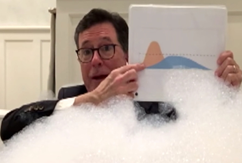 stephen colbert coronavirus monologue bathtub