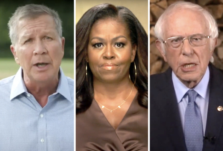 michelle obama bernie sanders john kasich dnc night 1 2020 video