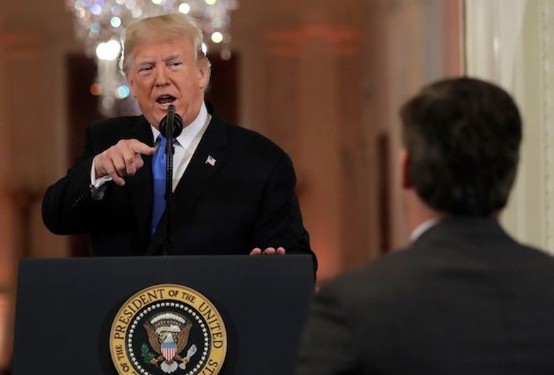 Trump Press Conference Acosta Rude