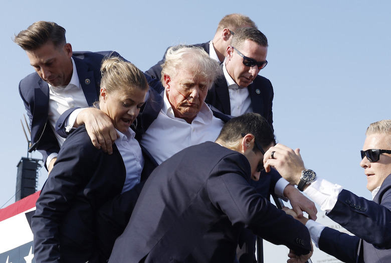 Trump Shot Injured Rally Video