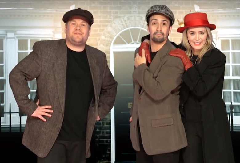 emily blunt lin manuel miranda james corden musical video