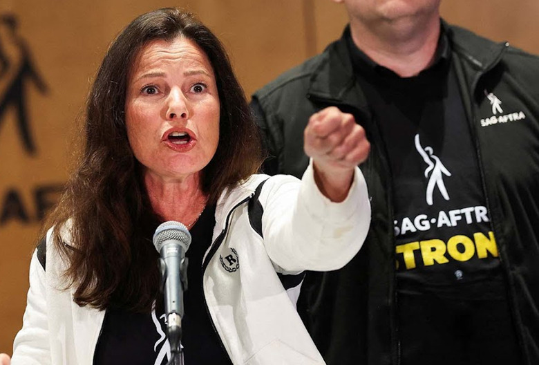 Fran Drescher actors strike SAG-AFTRA speech video