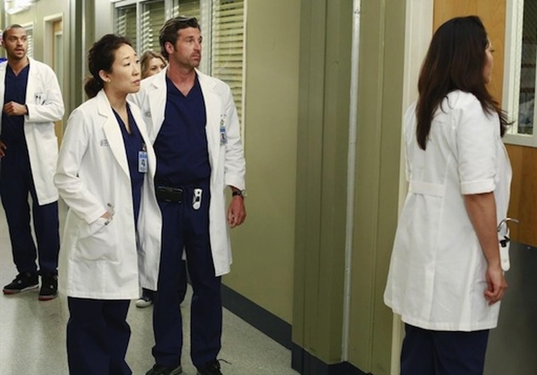 JESSE WILLIAMS, SANDRA OH, ELLEN POMPEO (OBSCURED), PATRICK DEMPSEY, SARA RAMIREZ