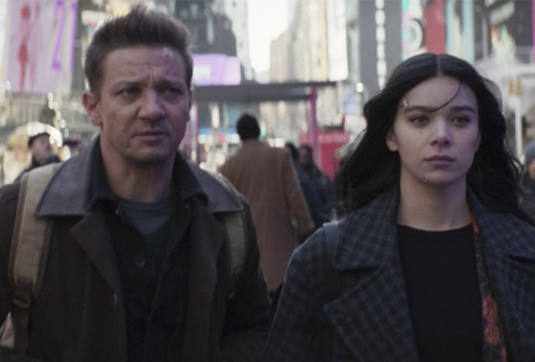 Jeremy Renner and Hailee Steinfeld in Hawkeye