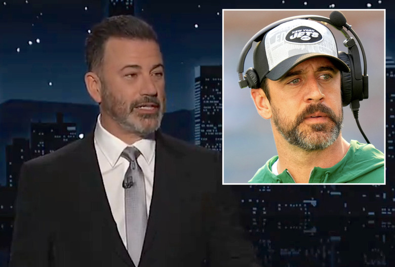 Jimmy Kimmel Aaron Rodgers Monologue Jeffrey Epstein List Watch Video