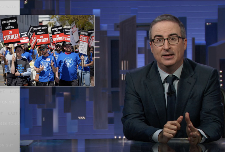 john oliver last week tonight writers strike over response video