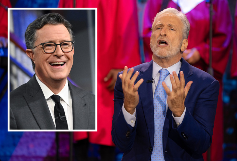 Jon Stewart Weighs In On Stephen Colbert 'Late Show' Cancellation