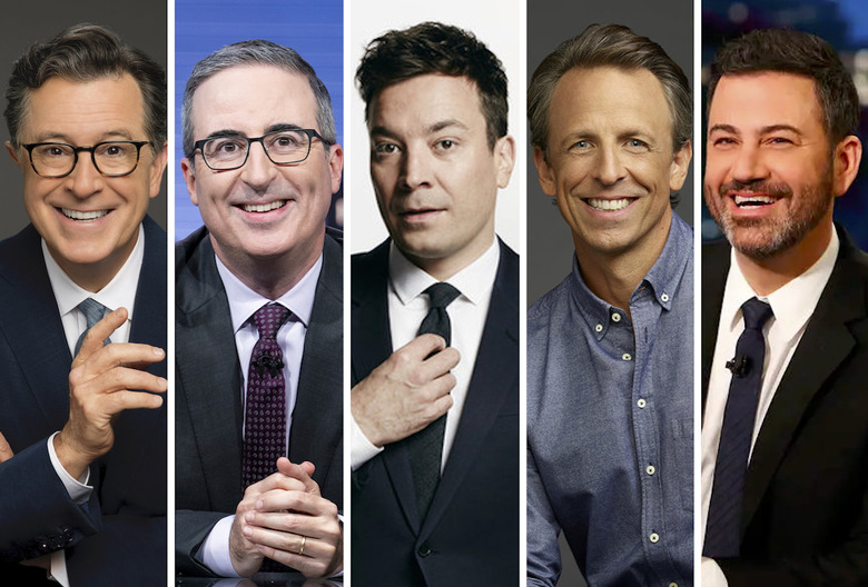 Stephen Colbert, John Oliver, Jimmy Fallon, Seth Meyers, Jimmy Kimmel