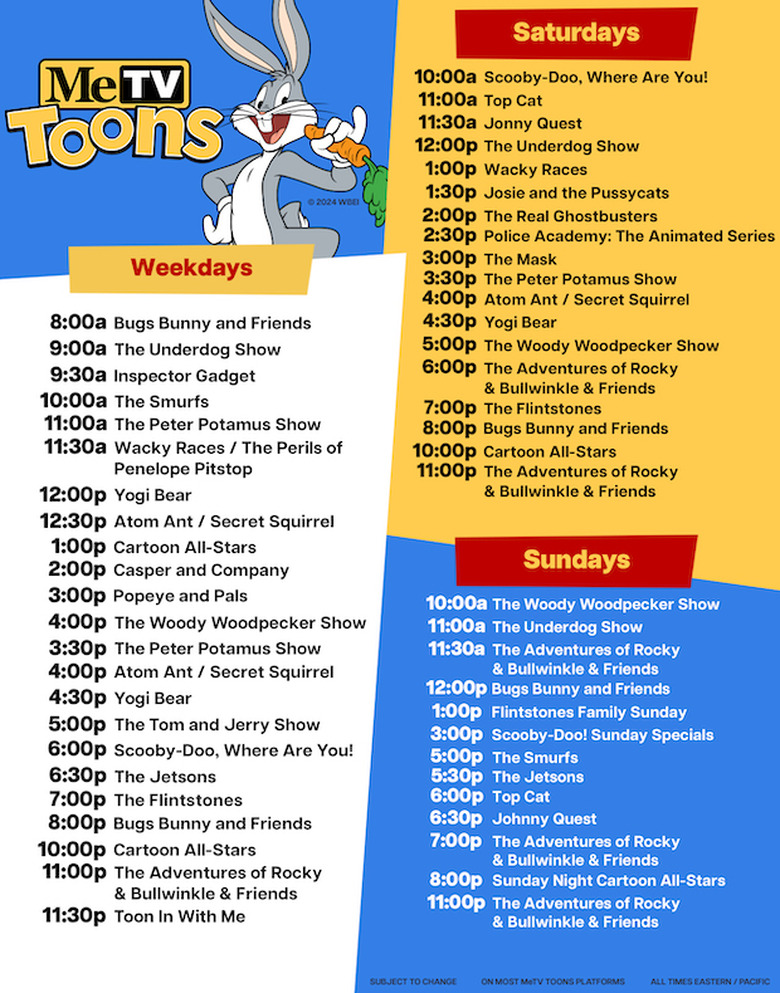 metv-toons-Schedule