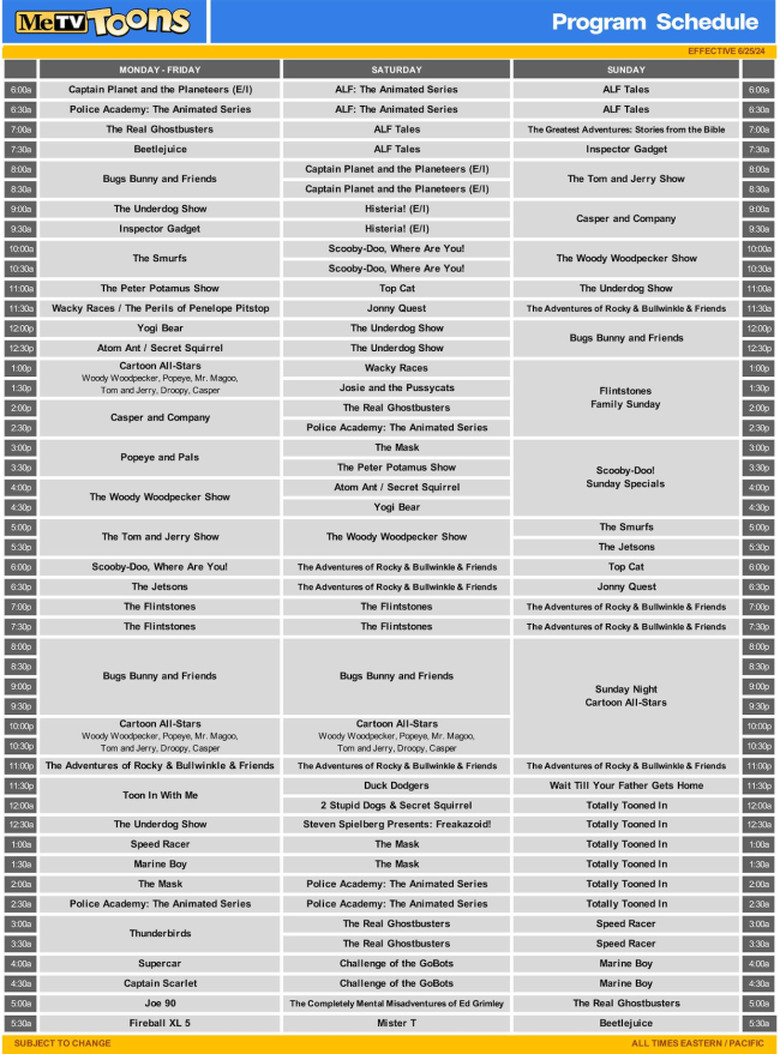 metv-toons-complete-schedule
