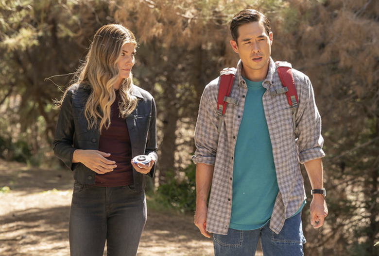 Caitlin Bassett and Raymond Lee in Quantum Leap