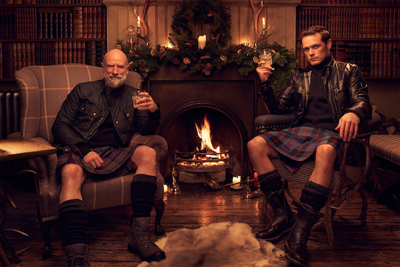 Sam Heughan Video Men in Kilts Yule LOg