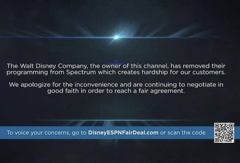Spectrum ESPN Disney Blackout Dispute