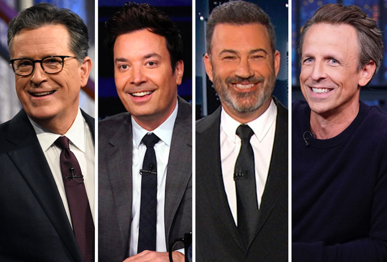Stephen Colbert, Jimmy Fallon, Jimmy Kimmel and Seth Meyers returning with new episodes