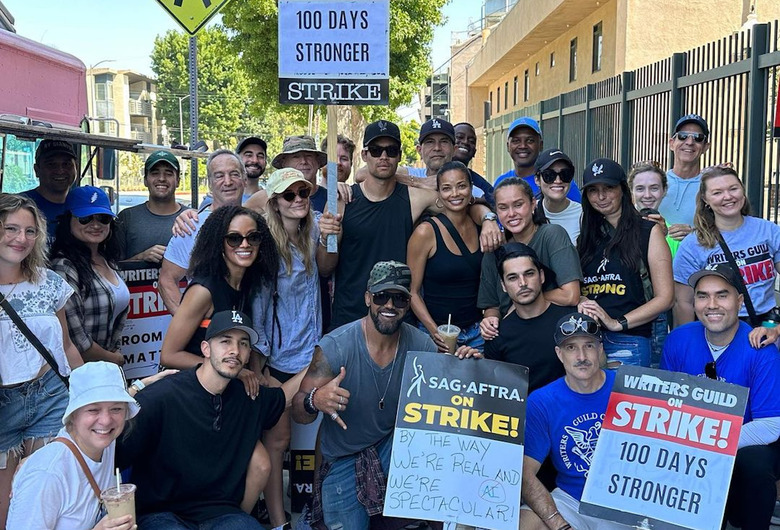 SWAT Cast SAG Picket Line