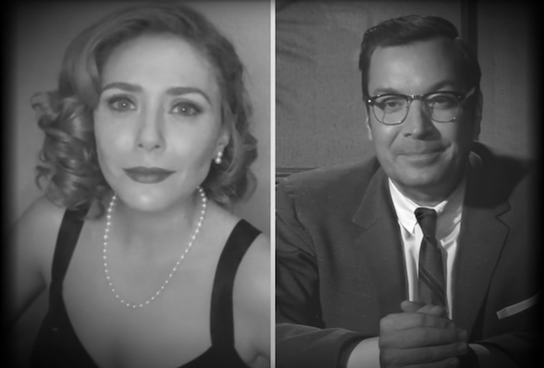 fallonvision elizabeth olsen jimmy fallon video