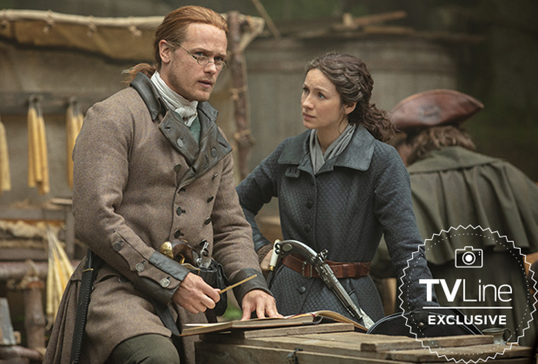 Outlander Season 5 Photo Jamie Claire Adso Cat