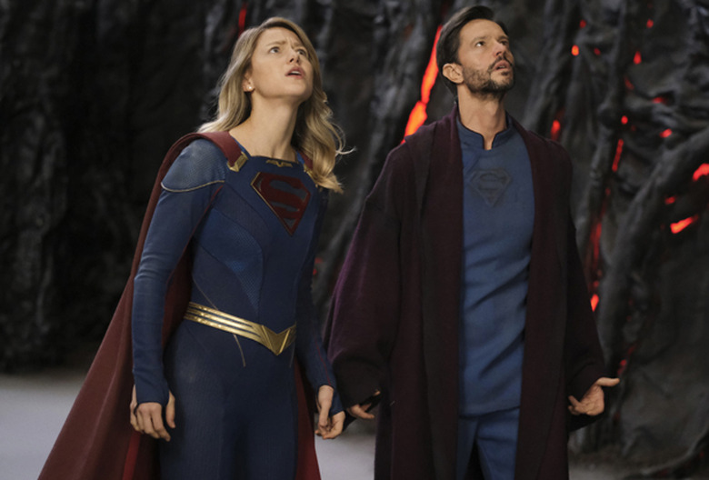 Melissa Benoist and Jason Behr in Supergirl Season 6