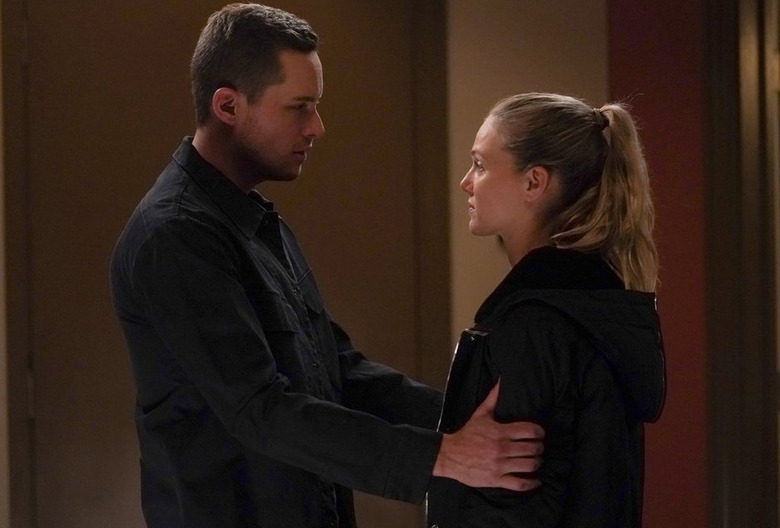 Patrick John Flueger and Tracy Spiridakos in Chicago P.D. Season 8 Finale