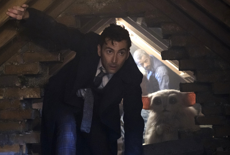 The Doctor (David Tennant) The Meep and Shaun Temple (Karl Collins)