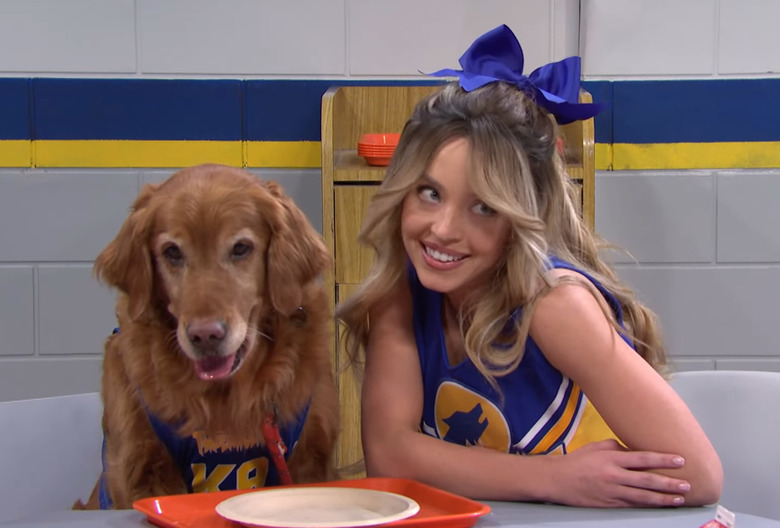 sydney sweeney SNL golden retriever