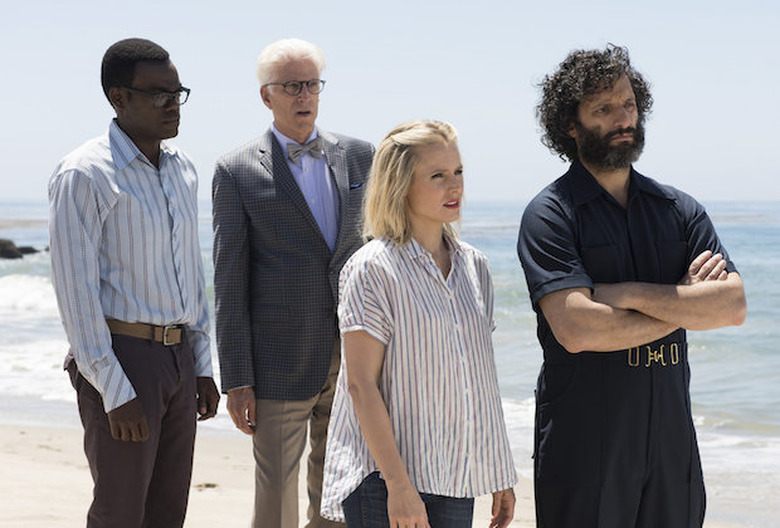The Good Place Season 2 Episode 8 Chidi Michael Eleanor Derek