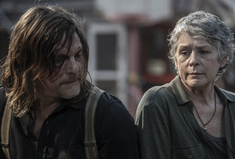 Norman Reedus as Daryl Dixon, Melissa McBride as Carol Peletier - The Walking Dead: Daryl Dixon _ Season 2, Episode 5 - Photo Credit: Emmanuel Guimier/AMC