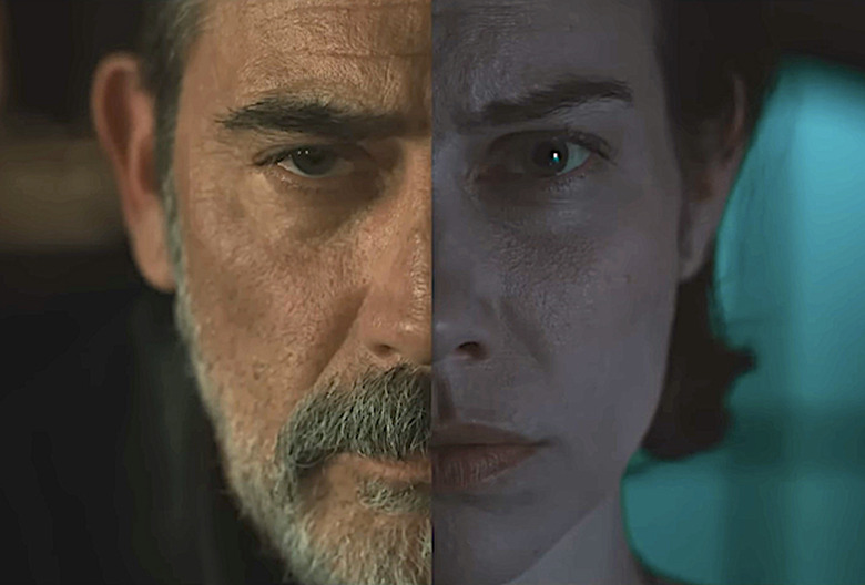 walking dead finale maggie negan split screen