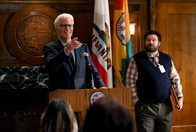 Ted Danson with Bobby Moynihan in Mr. Mayor