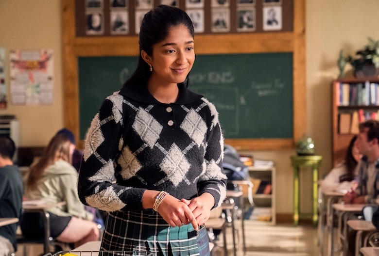 Never Have I Ever. Maitreyi Ramakrishnan as Devi in episode 401 of Never Have I Ever.